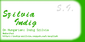 szilvia indig business card